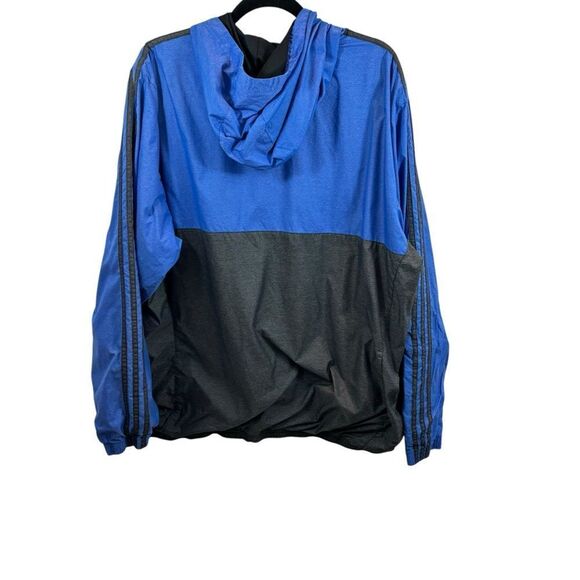 Mens Adidas’s Two Tone Woven Hooded Triple Stripe Jacket Size 2XL - Picture 3 of 9